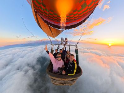 Hot air baloon in pokhara