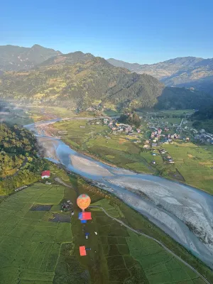 Hot air baloon in pokhara