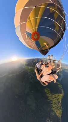 Hot air baloon in pokhara