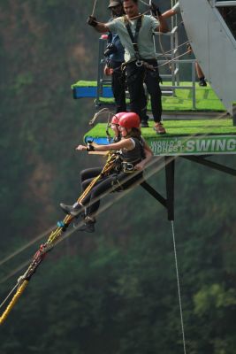 Swing in Kushma over kaligandaki river